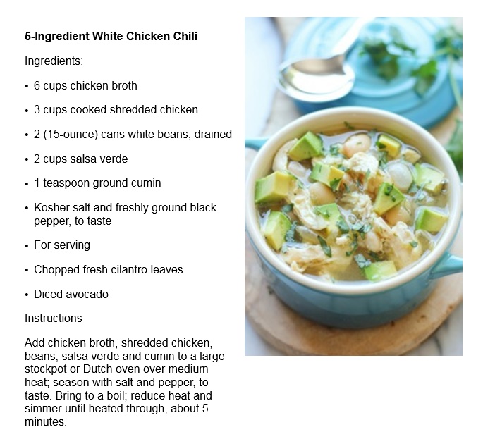 5 Ingredient White Chicken Chili Recipe