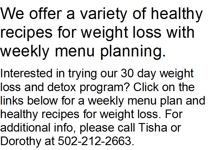 healthy menus for weight loss