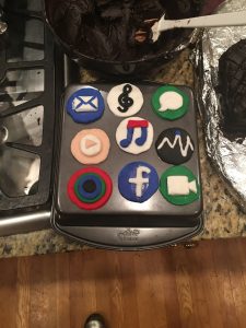 Buttons on Apple Watch Birthday Cake