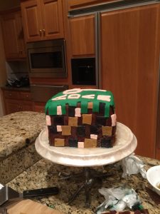 cake, birthday cake, minecraft