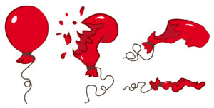 Balloon popping cartoon design