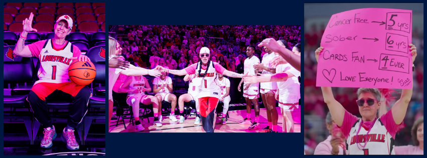 Michelle Durham Breast Cancer Survivor Louisville Cardinals Basketball Game 